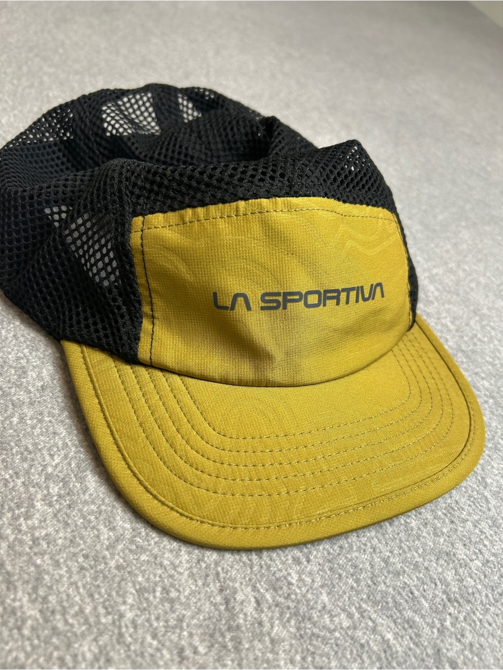 La Sportiva Yellow and Black Mesh Trail Cap